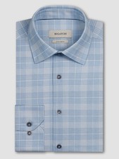 Bugatchi Men's Ooohcotton Shirt Air Blue XL 2XL NWT Retail 199
