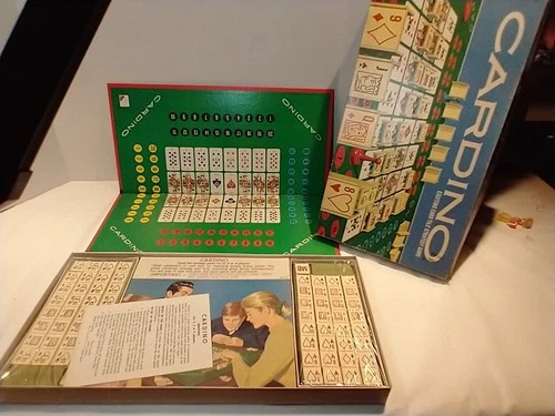 Vintage Milton Bradley Cardino Board Game 1968 Complete Strategy Family Game