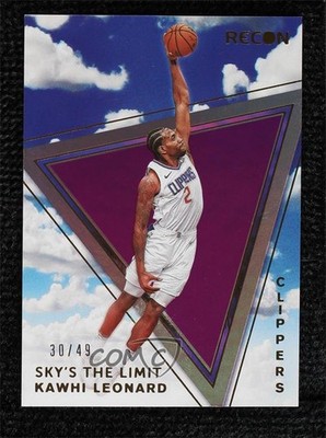 2020-21 Panini Recon Sky's the Limit Purple 30/49 Kawhi Leonard #8 n1u