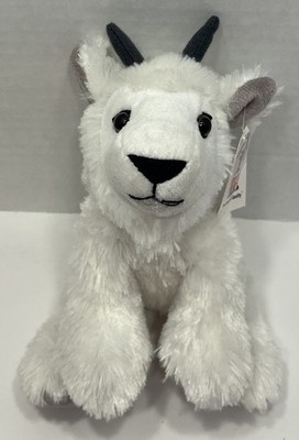 Stuffed Animal House 7  Plush Floppy White Mountain Goat Realistic With Tags