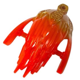LEGO Bionicle Creature Head Mask Ikir Fire Pearl Gold Marbled Trans Neon Orange