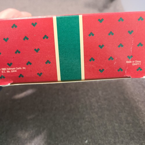 Reisen mit Weihnachtsmann Handarbeit 1988 Punze Andenken Ornament Neu im Karton - Bild 3 von 5