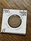 1905 Indian Head Cent Penny VF Very Fine Better Date US 1c Type Coin (Raw18582)