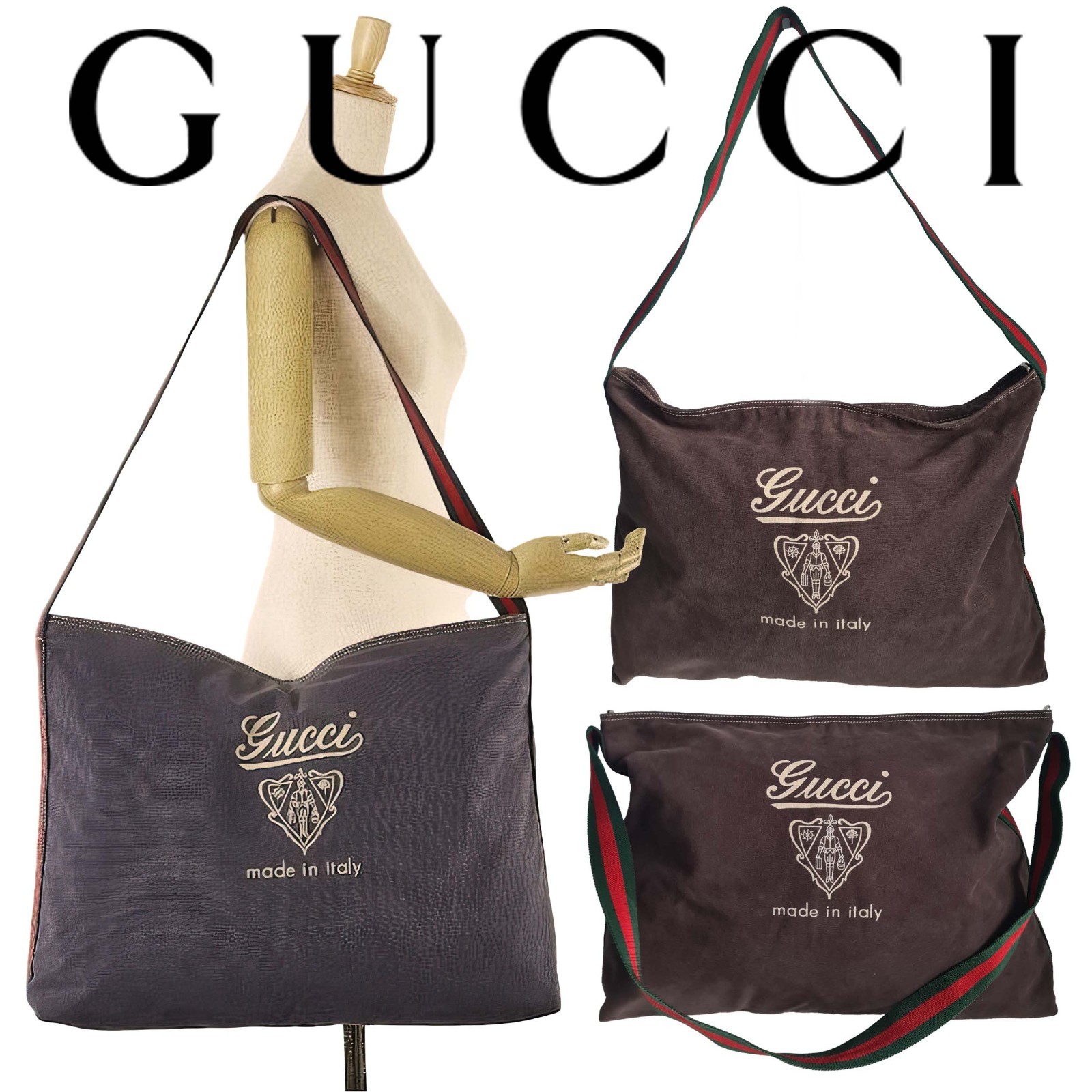 AUTENTICA BORSA GUCCI PANNO MESSENGER TOTE BAG UNISEX VIAGGIO PALESTRA BORSONE MARMONT OPHIDIA