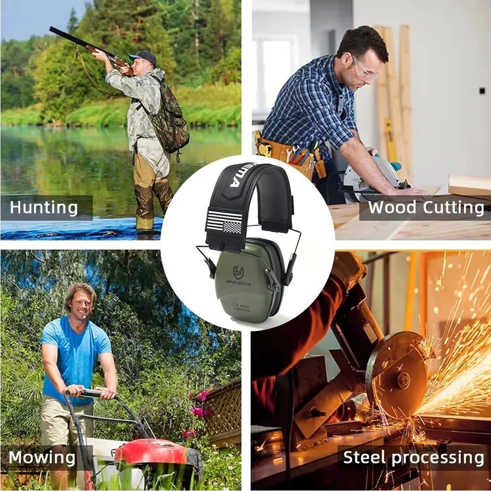 Orejera táctica de tiro protección auditiva NRR 25dB reducción de ruido Foto 3 de 4