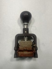 Vintage Bates Numbering Machine Stamp Wheel Style Consecutive USA Office