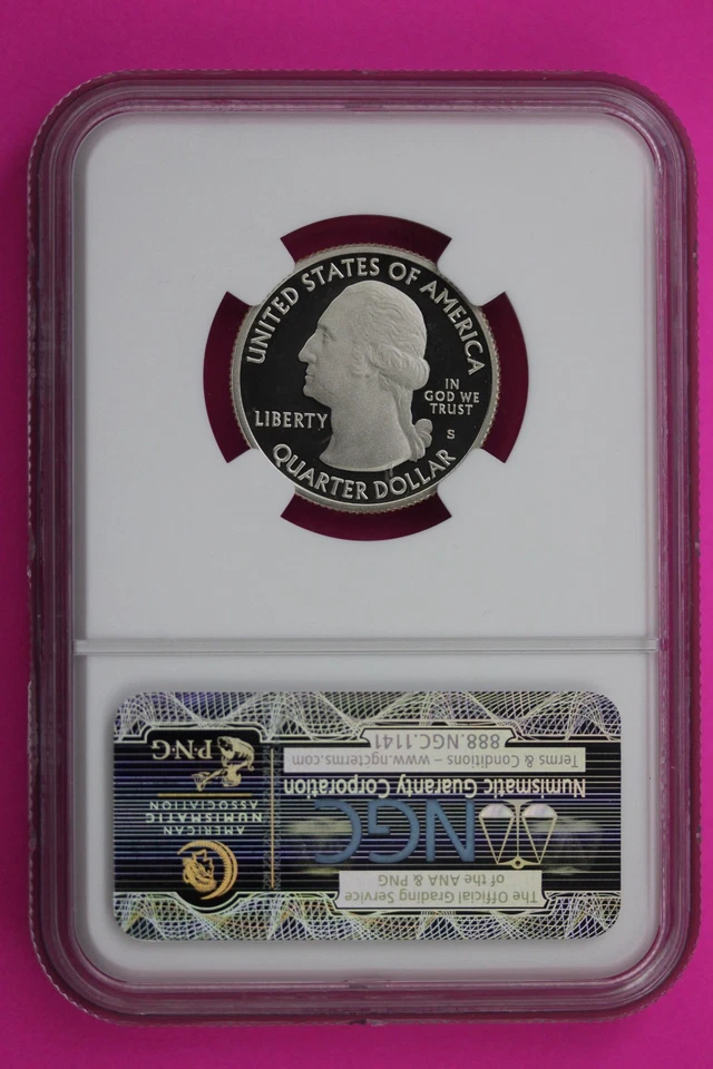 2010 S PF 70 Clad Quarter Yellowstone Park ATB NGC Graded Certified Slab 546 - Image 2 of 3