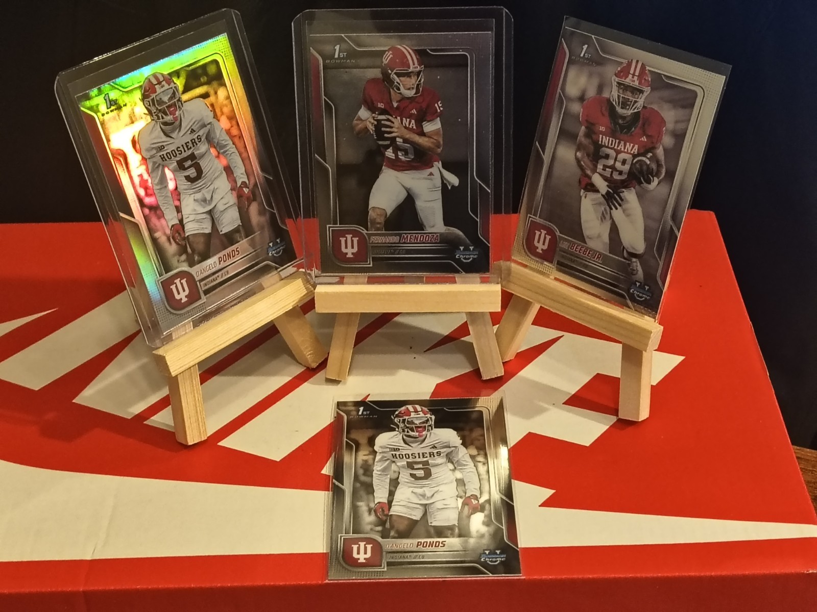 2025 Bowman U Chrome 1st Fernando Mendoza/D'Angelo Ponds Refractor IU Hoosiers