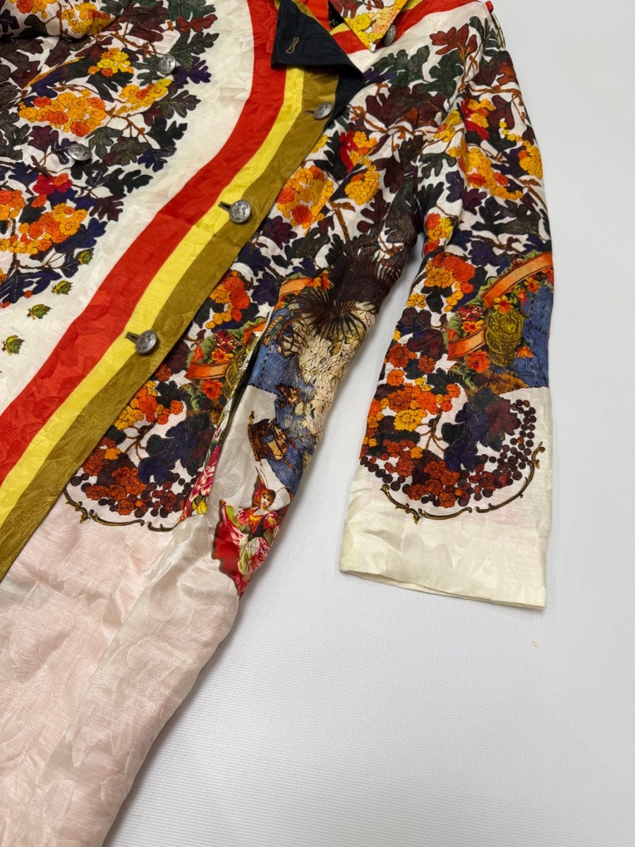 ETRO Milano Women's Floral Jacquard Coat Multicolor Designer