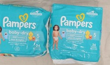 48 Count Pampers Diapers - Baby Dry - Size 5, Absorbent Disposable Infant Diaper 0.41 per diaper