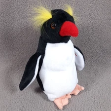 TY Beanie Baby FRIGID the Penguin w/ Unique Yellow Hair Tufts 2000 MWMTs