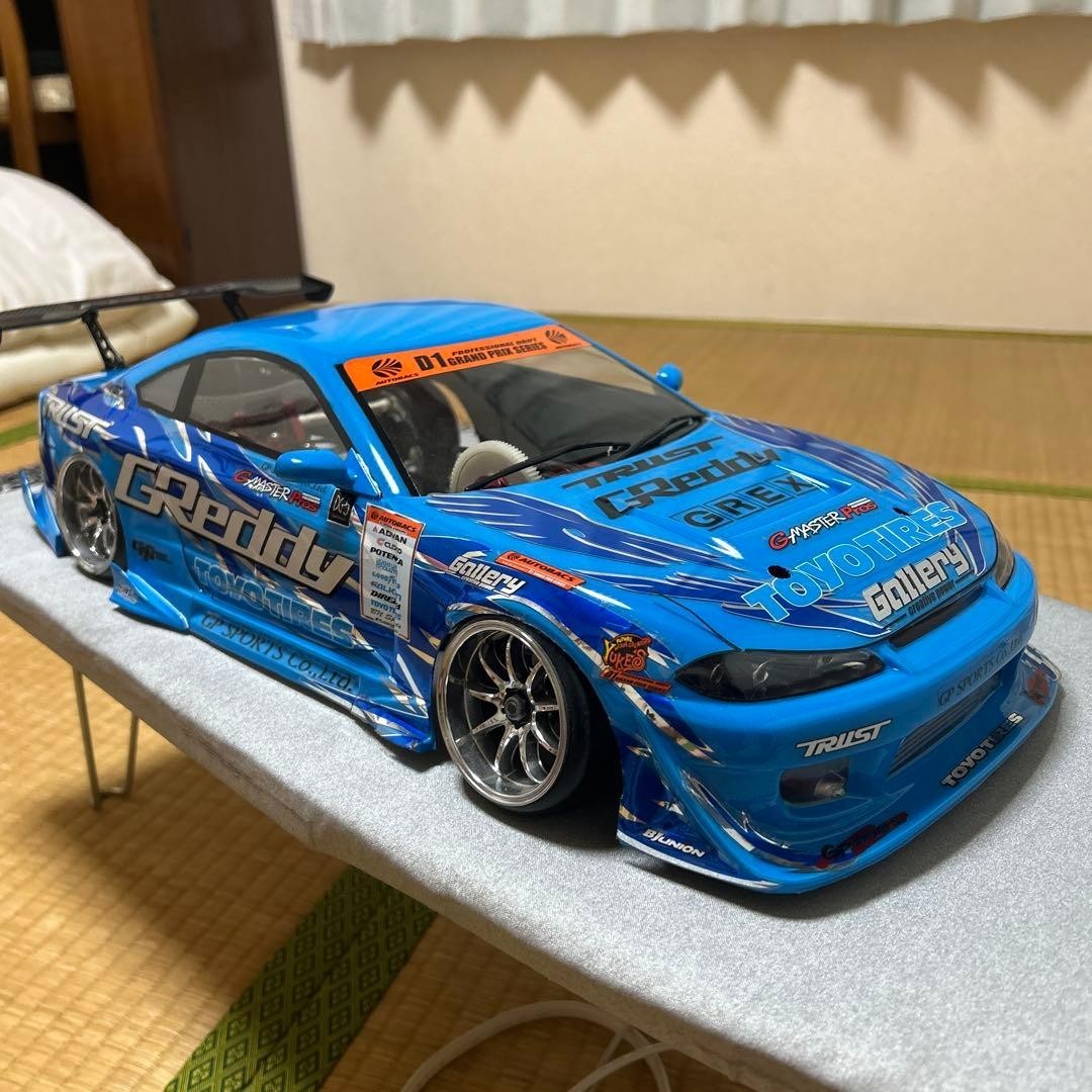 Yokomo GReddy S15 Body Only 1/10 RC Painted Blue Drift Car Shell