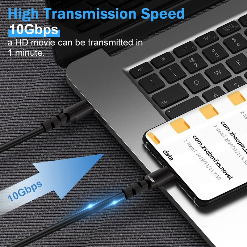 Maleyin USB-C zu C Schnell Ladekabel 100W für Samsung iPhone 15 16 17 Datenkabel - Bild 3 von 4