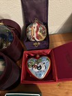 LOT OF 6 PIER 1  LI BIEN REVERSE HAND PAINTED GLASS ORNAMENTS + Crystal & Moon — photo 4