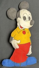 Vintage Mickey Mouse Hand Sewn Stuffed Plush Pillow Doll Walt Disney 17  