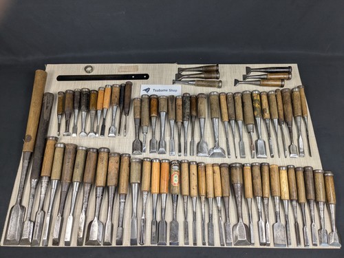 Japanese Chisel Nomi Carpenter Tool Set of 69 Hand Tool wood working