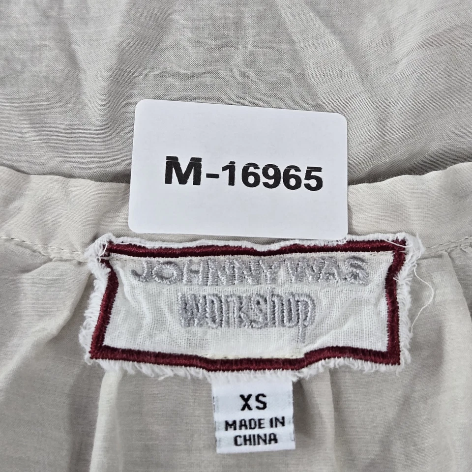 Blusa Johnny Was Workshop Feminina XS Marrom Seda Floral Geométrica Camponesa Boho - Imagem 2 de 4