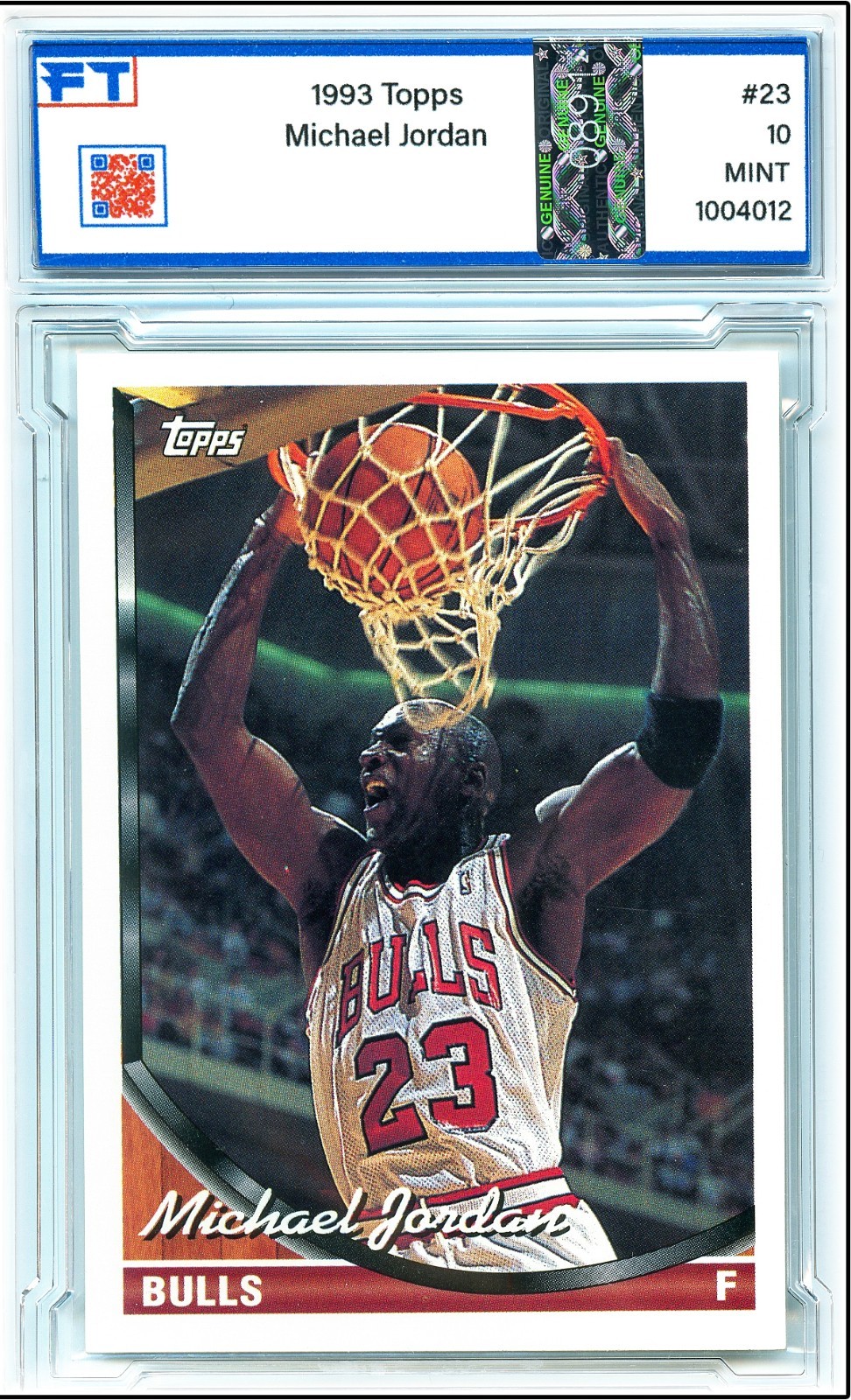 Michael Jordan #23 1993 Topps, 10 Mint, No 1 of 445 based on the PSA&CGC Report