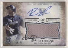 2015 Topps Triple Threads Unity Jumbo Relics Sepia /75 Rymer Liriano Auto 0jd0