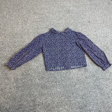 Vintage Polly Flinders Shirt Girls 4T Peter Pan Collar Long Sleeve Made in USA