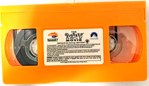 The Rugrats Movie VHS 1998 Nickelodeon Orange Video Tape Clamshell - Picture 3 of 3