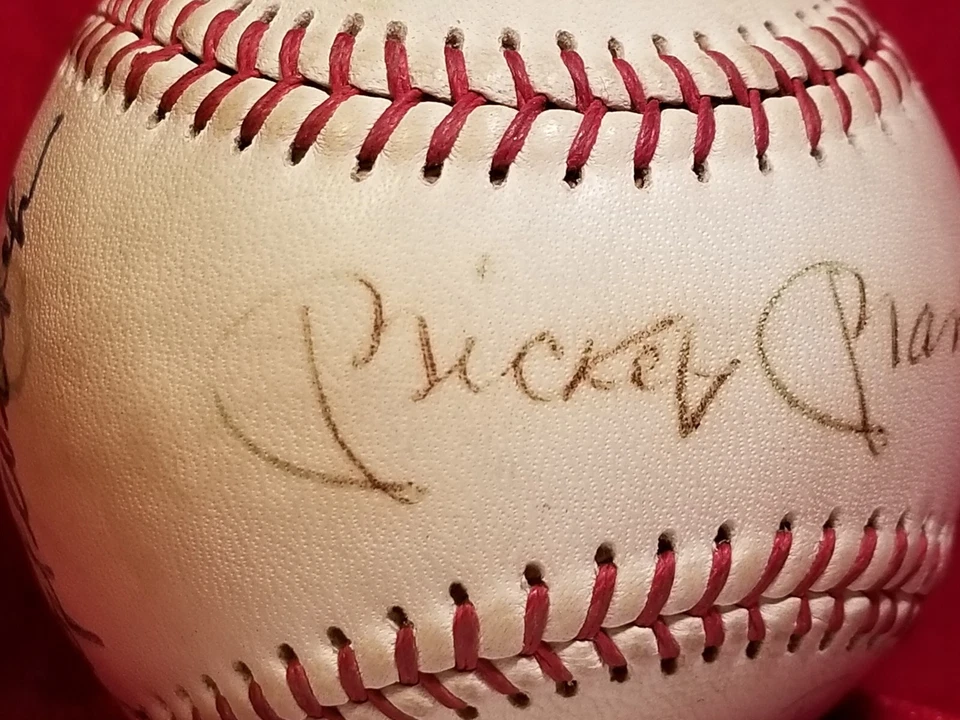 1969-70 MICKEY MANTLE Signed Ball HOF Yankees vtg Auto Atlanta Braves Team JSA - Image 3 of 4