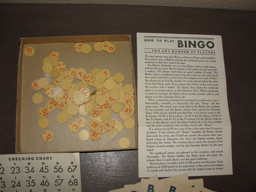 Vintage Bingo Game Set, Whitman Publishing Complete Extras - Picture 4 of 8