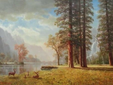 The Hetch Hetchy Valley, California by Albert Bierstadt Western Giclee Art Print