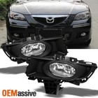 Fit 2007-2009 Mazda 3 Mazda3 Sedan Bumper Fog Lights w/Bulbs+Switch 07-09 L+R (For: Mazda)