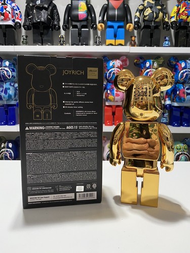 Difusor de aroma Joyrich 400% ladrillo de oso alegría rico Be@rbrick 2014 oro cromo raro - Imagen 3 de 4