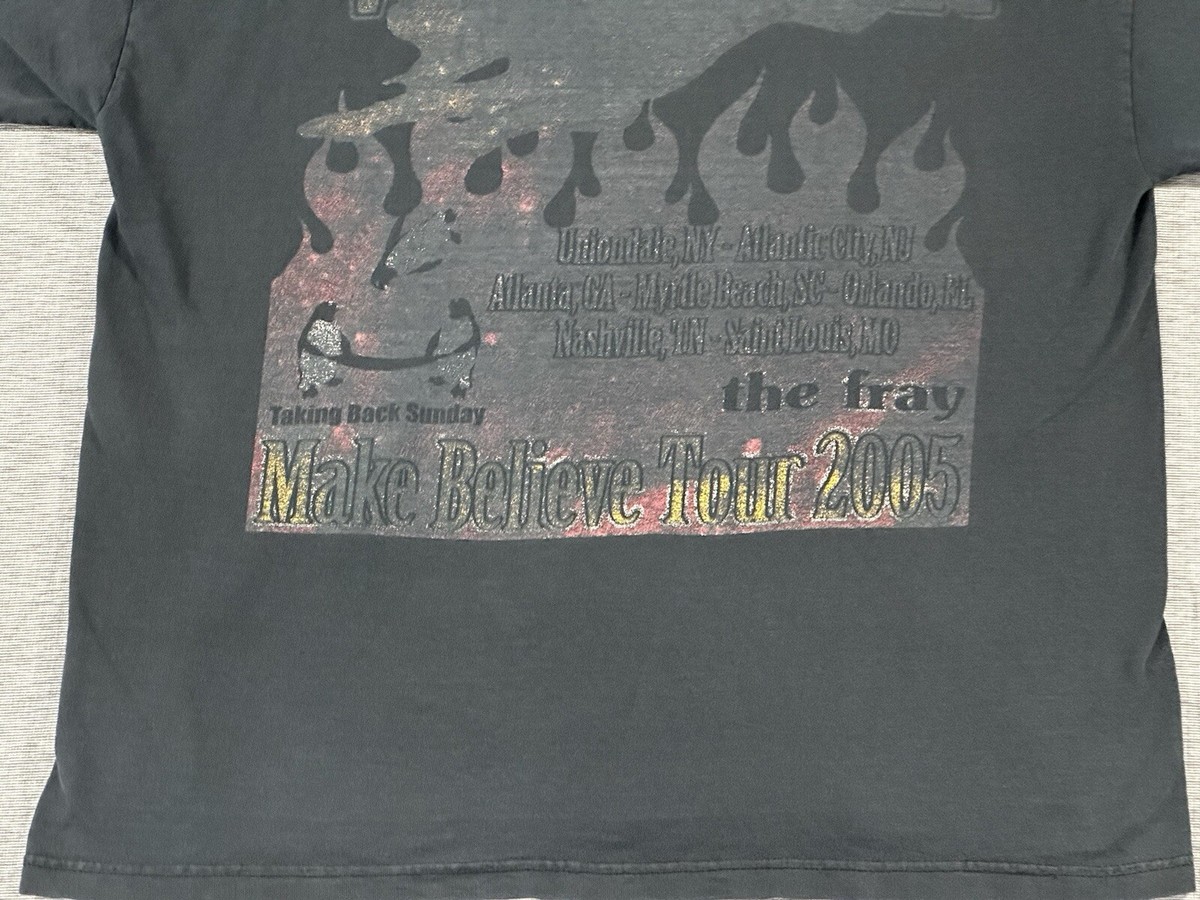 Weezer Make Believe Tour 2005 Shirt Large Black Distress