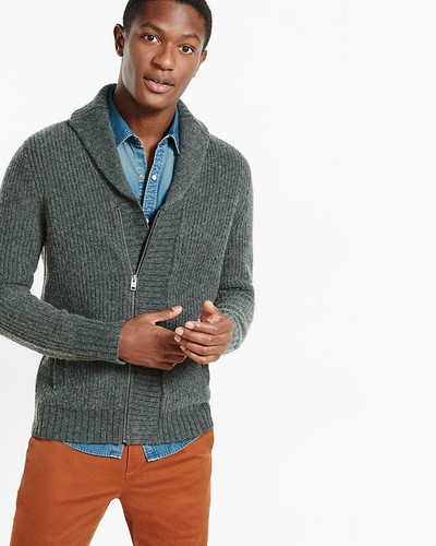 NEW EXPRESS $118 GRAY WOOL BLEND 