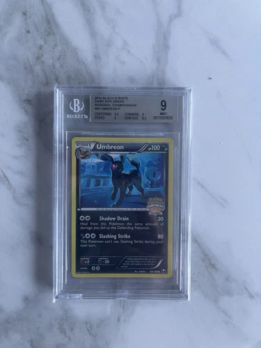 Pokemon Card 2012 BGS 9 UMBREON Reverse Holo 60/108 Regional Championship Promo