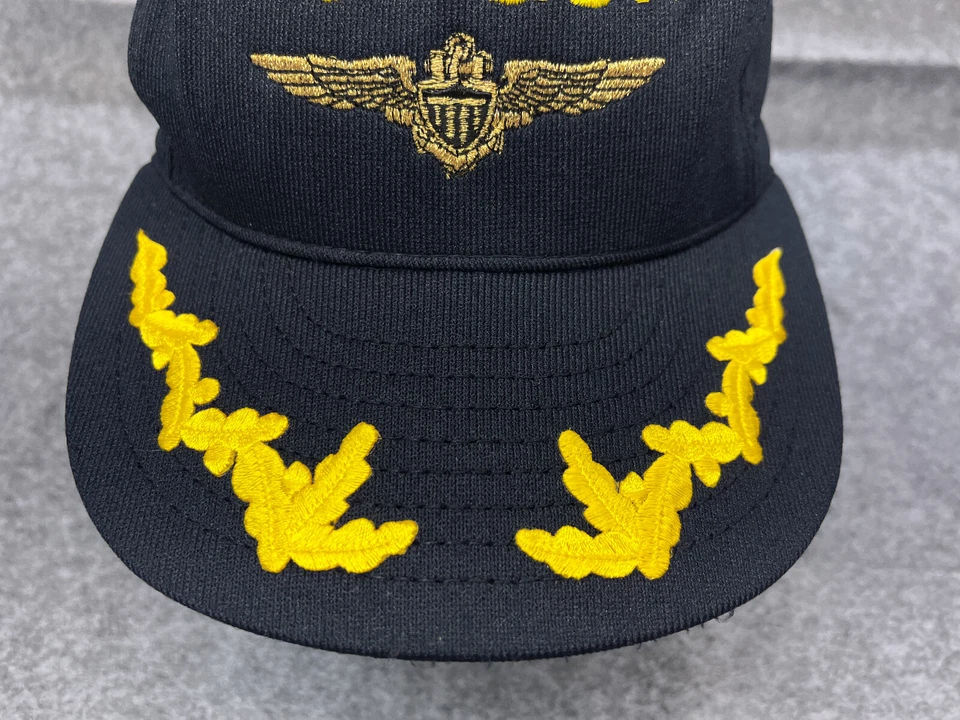 De Colección Top Gun Sombrero Gorra Snap Back Adulto OS Negro Algodón Huevos Revueltos Hecho en EE. UU. 90s Foto 3 de 4