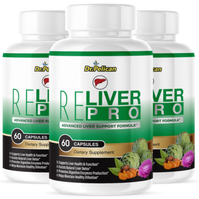 ReLiver Pro- Liver Support- 3 Bottles- 180 Capsules