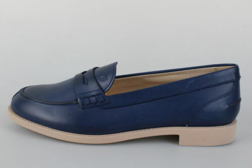 ROBERTO SERPENTINI 20598a Navy Leather Moccasins Loafers  display picture 1
