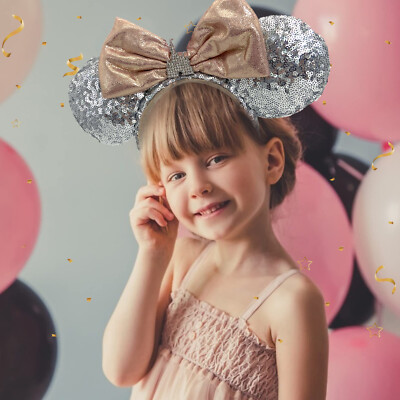 Silver Butterfly: Handmade Disney Ears Golden Butterfly Silver Castle Icon Silver Glitter Mickey  main image 2