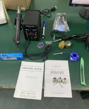 Silverflo 8586D Solder Station 2 in 1 Soldering Iron Kit Hot Air Gun LCD Display