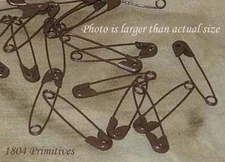 144 Primitive 1-1/2" Rusty Tin Look Safety Pins ~ Craft