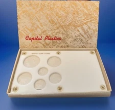 CAPITAL PLASTICS 3-1/2" X 6" WHITE BIRTH YEAR COIN DISPLAY  WITH FAST SHIPPING