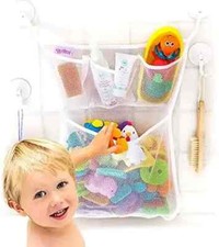 Bath Toy Storage Hanging Holder with Suction Adhesive Hooks, 14"X20 US SELLER