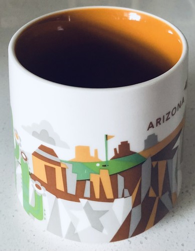Taza de café de cerámica Starbucks "You Are Here" Arizona 14 oz edición 2014 - Imagen 3 de 5