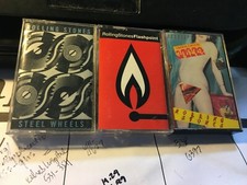 ROLLING STONES 3 CASSETTE LOT: UNDERCOVER, STEEL WHEELS, FLASHPOINT