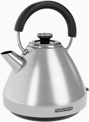 Morphy Richards Wasserkocher Venture Pyramide gebürstet schnellkochend Edelstahl 1,5 l