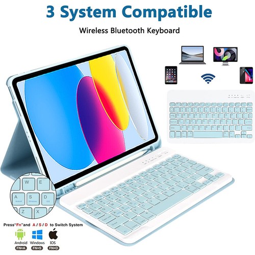For iPad 7/8/9/10/11th Gen A16 M3 Air 4 5 6 Pro 11 Bluetooth Keyboard Case Cover - Picture 31 of 63