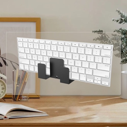 Space Saving 2 Layer Metal Wall Mount Bracket for Laptops Routers Keyboards - Afbeelding 7 van 8