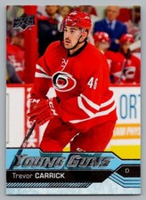 2016-17 UPPER DECK YOUNG GUNS TREVOR CARRICK RC CAROLINA HURRICANES #230