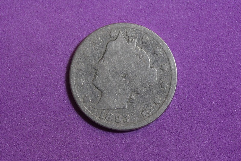 ESTATE FIND 1893 - Liberty V Nickel W/Cents!!  #K15961
