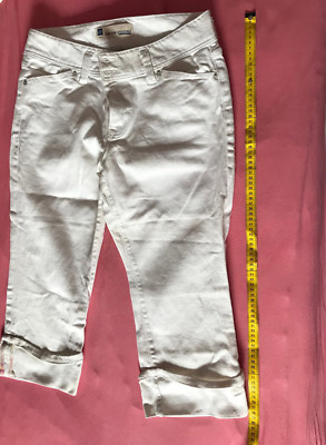 GAP 7/8 Jeans weiß 5Pocket Stil fester Stoff Gr US 12 ca 42 44 low rise Stretch