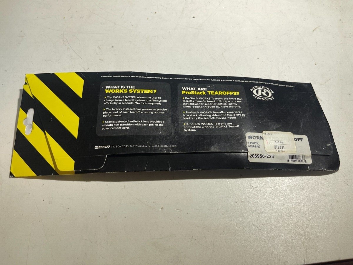 New Scott 80s Works Laminated Tear Off 3 Pack NS/89/87 - 206956